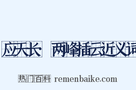 应天长·两峰插云近义词是什么意思的图片